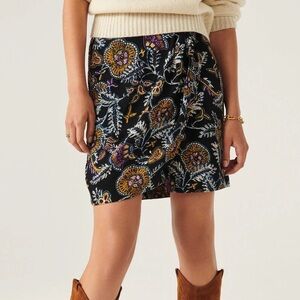 Ba&sh Venice Black Floral Skirt